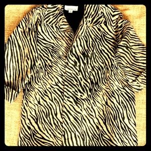 Caroline Rose Animal Print Swing Coat